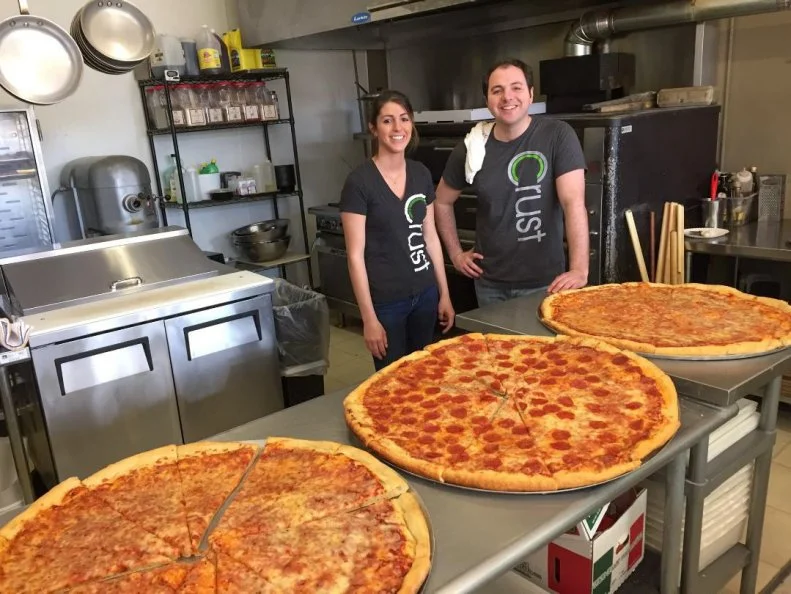 There’s no need to order a second piece at this inventive pizzeria: it sells one-pound slices cut from 32-inch pies. And each giant slab can be customized with whatever you want. Add on fried egg, stuffed banana peppers, Spanish chorizo and Danish blue cheese. Or stick with a specialty pies featuring fresh dough made from scratch daily. The spot is known for its eccentric flavor combinations like lemon rosemary chicken (garlic potato, Pecorino, mozzarella, roasted tomato, feta, red pepper flakes, olive oil and a hint of lemon zest) and mixed mushroom topped with goat cheese, thyme, garlic, caramelized onion, balsamic reduction, Pecorino, mozzarella and an umami-laden drizzle of white truffle oil. 