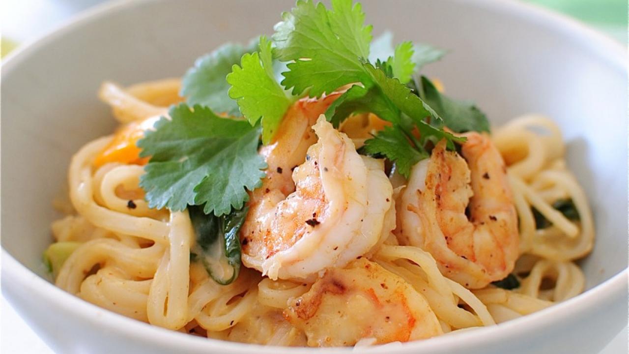 One-Pan Shrimp Noodle Bowls