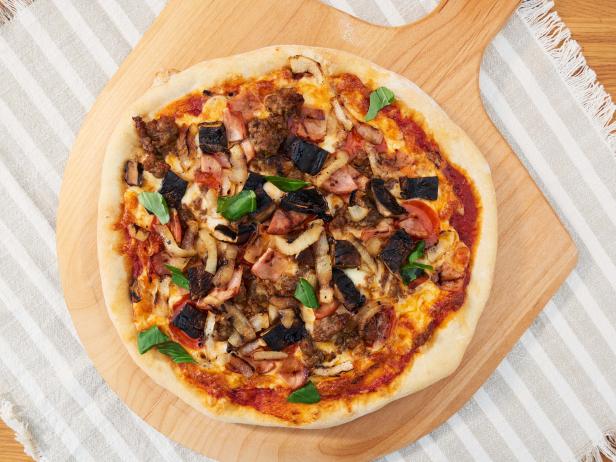 Katie Lee makes Meaty Grilled Pizza, as seen on Food Network's The Kitchen