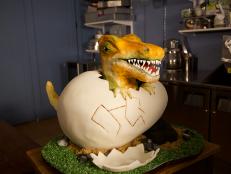 Finished Dinosaur Cake designed and made by Sugar Couture. Food Network's Ridiculous Cakes, Season 1.