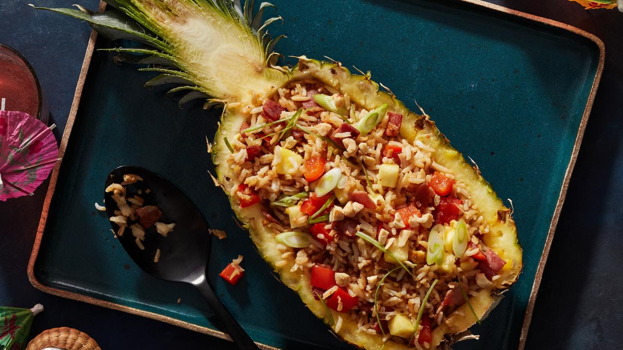 Fried Rice Pineapple Boat