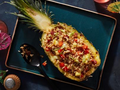 Food Network Kitchen’s Fried Rice Pineapple Boat, as seen on Food Network.