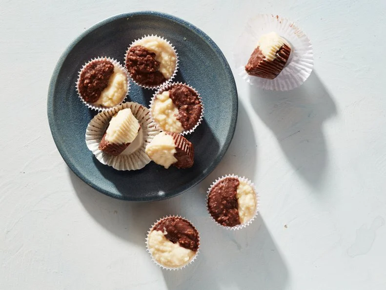 Food Network Kitchen’s Keto Snack #1: Black and White Fat Bombs, as seen on Food Network.