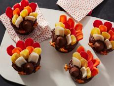 Food Network Kitchen’s Turkey Tail Cupcakes, as seen on Food Network.