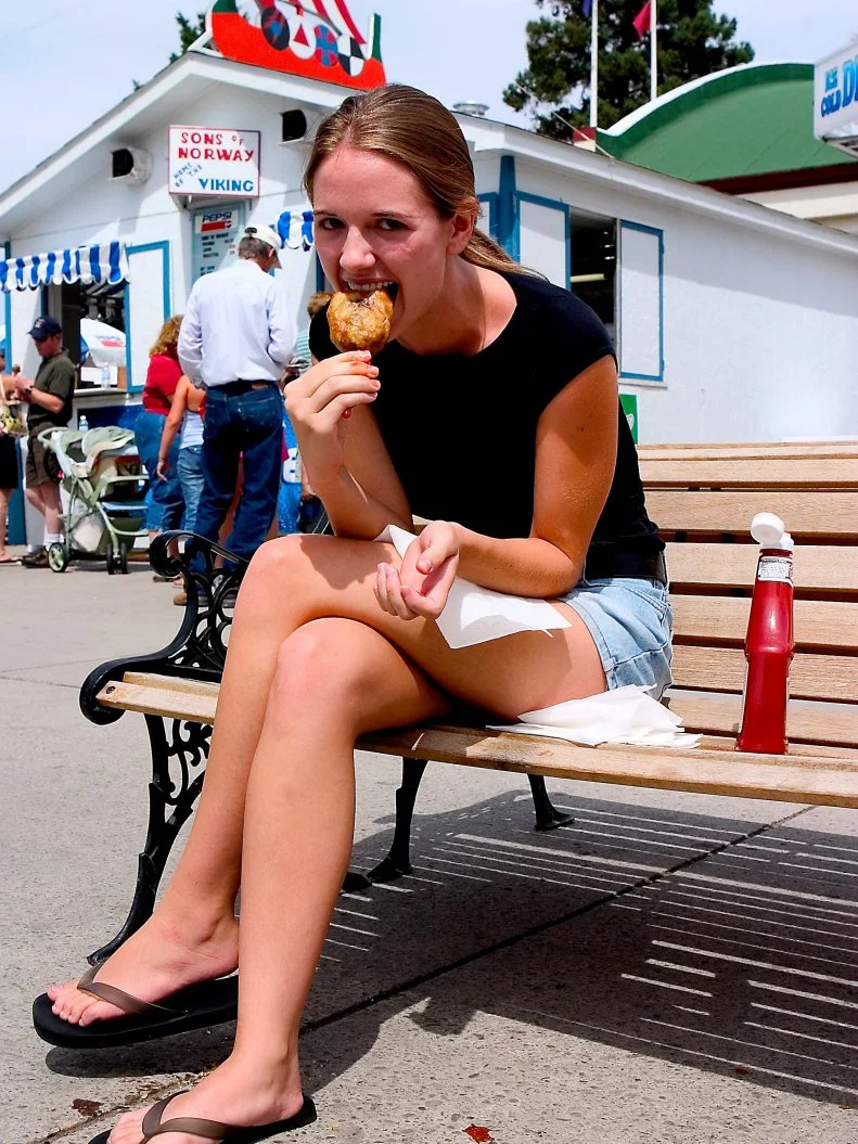 Every year, more than 70,000 people descend on Great Falls to attend the Montana State Fair, and for most of them, a trip wouldn’t be complete without the Viking. This meatball on a stick draws the crowds to the Sons of Norway booth, which packs Nordic-inspired flavors into the deep-fried snack. It starts with a ball of ground beef that’s bound with egg and oatmeal, seasoned with onions and a signature Scandinavian spice blend, then dipped in batter and deep-fried. This portable snack has proven to be so popular that some fairgoers order the Viking by the dozen to take home.