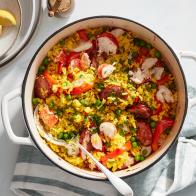 Ina Garten's Easy Lobster Paella, as seen on Food Network's Barefoot Contessa,Season 9