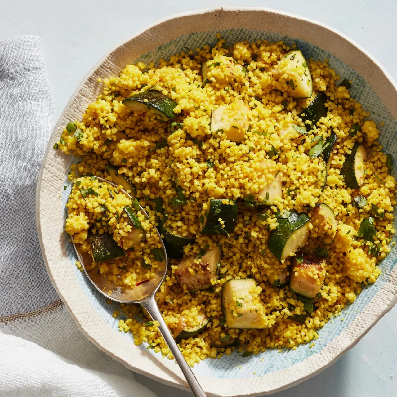 Saffron, Zucchini and Herb Couscous Recipe | Ina Garten | Food Network
