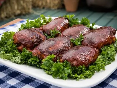 "Big Moe" Cason makes Memphis-Style BBQ Chicken Thighs, as seen on The Kitchen, Season 17.