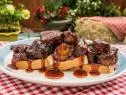 Jeff Mauro makes Honey-Glazed Pork Belly Burnt Ends, as seen on The Kitchen, Season 17.