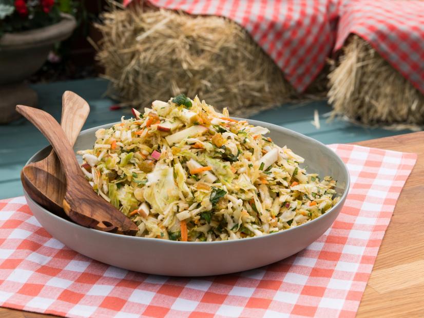 Sunny Anderson makes Easy Apple Slaw with Apple-Jalapeno Dressing, as seen on The Kitchen, Season 17.