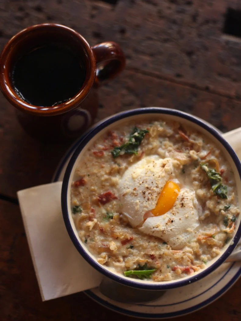 Where is it written that breakfast must be sweet, or even that oatmeal requires doctoring with maple and baking spices? A Baked Joint, owned by the team behind Baked & Wired, provides compelling evidence that steel-cut oats loaded with smoked ham, kale, caramelized onions and pecorino, all topped with a beautifully poached egg, is every bit as satisfying — and filling. Served only till 11 a.m., the hearty $8.75 bowl will easily take you through lunch, whether you’re tromping around the museums or just sitting through interminable meetings at the office.