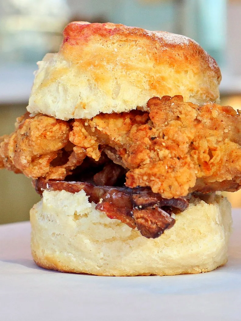 Unfortunately, both the Union Market and Bladensburg locations of D.C.’s favorite biscuit shop have shuttered. But never fear: These biscuit-preneurs wouldn’t dream of leaving you hanging. While they wait for an undisclosed new shop to open around June, they have a Navy Yard pop-up inside Ice Cream Jubilee, offering decadent stacks of fried chicken thigh, Benton’s bacon, honey and hot sauce on a fluffy biscuit ($10). No matter where these chickens land, we know you’ll follow.