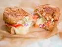 Grilled cheese sandwhich with a bagel twist