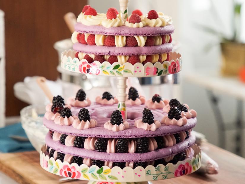 Closeup of macaroon cake as seen on Baked in Vermont Season 2