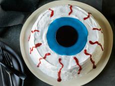 This eyeball cake is the stuff of Halloween nightmares: When you slice into it, a gush of raspberry jam flows out.
