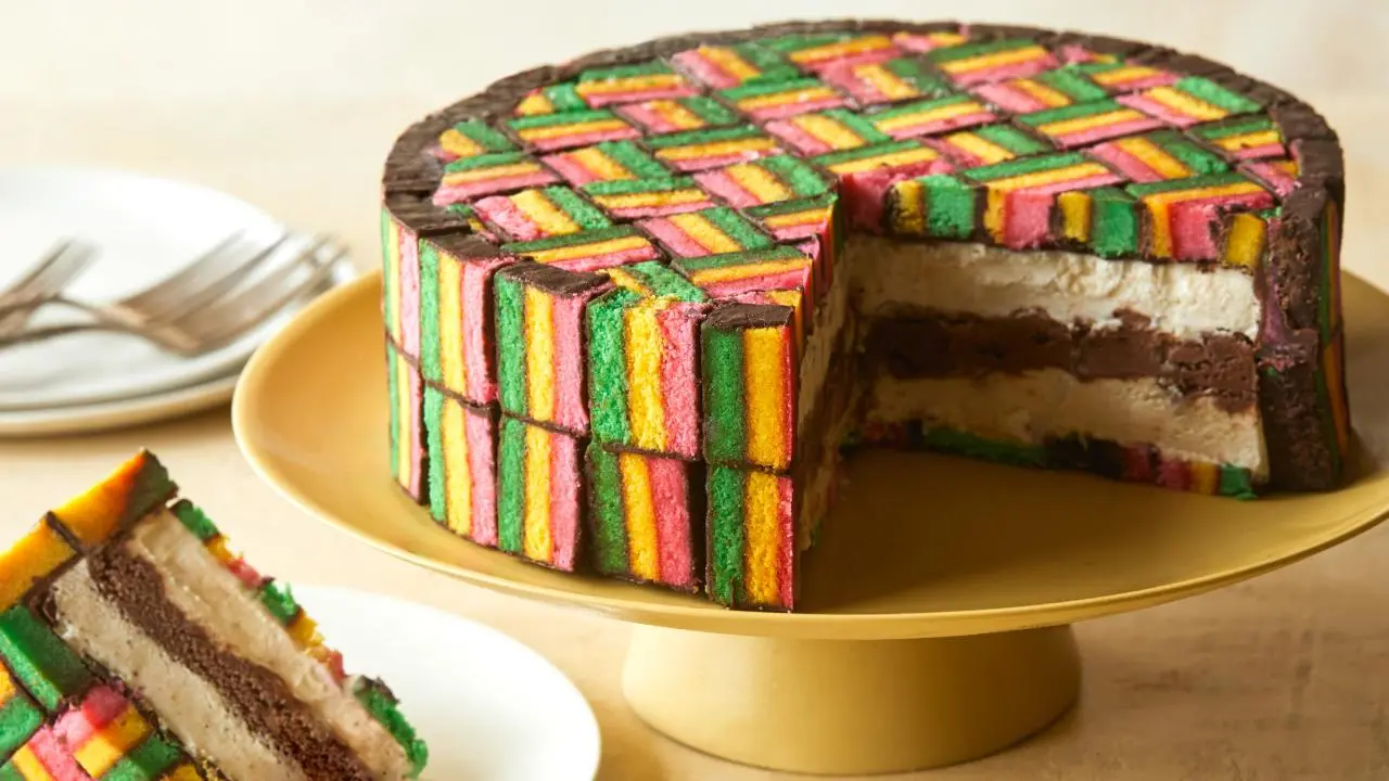Italian Rainbow Cookie Cake