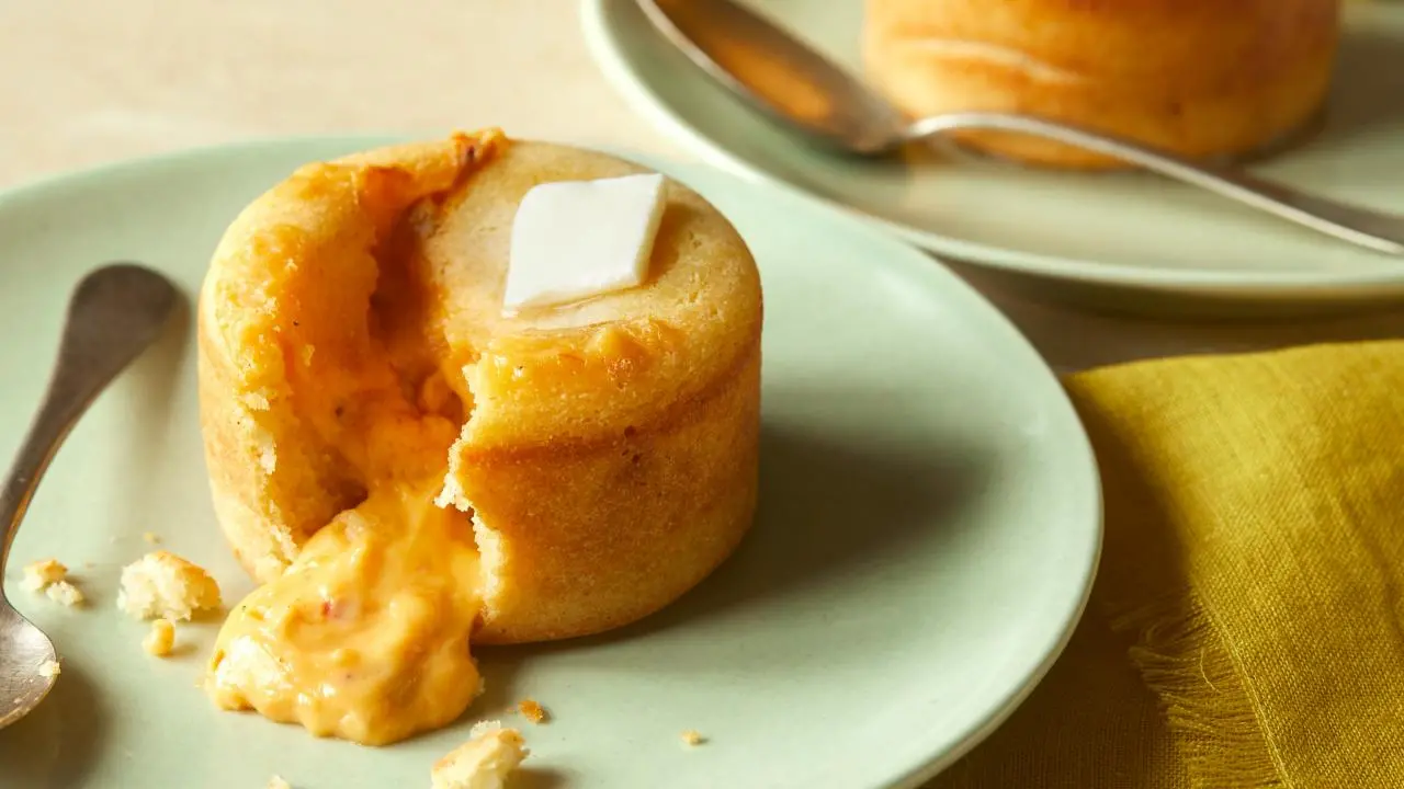 Queso Cornbread Lava Cakes