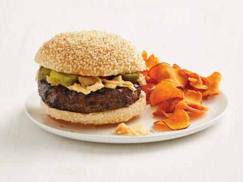 Sesame Beef Burgers with Kimchi Mayo