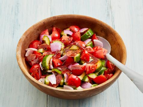 Tomato Salad with Pancetta Crisps