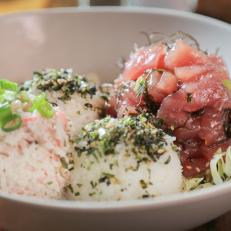 Kanaka Poke as Served at Umeke's Fishmarket Bar and Grill in Kailua-Kona, Hawaii, as seen on Diners, Drive-Ins and Dives, season 28.