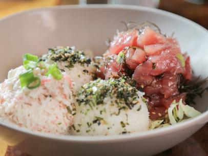 Kanaka Poke as Served at Umeke's Fishmarket Bar and Grill in Kailua-Kona, Hawaii, as seen on Diners, Drive-Ins and Dives, season 28.