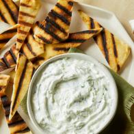 Ina Garten's Easy Tzatziki with Toasted Pita Crisps