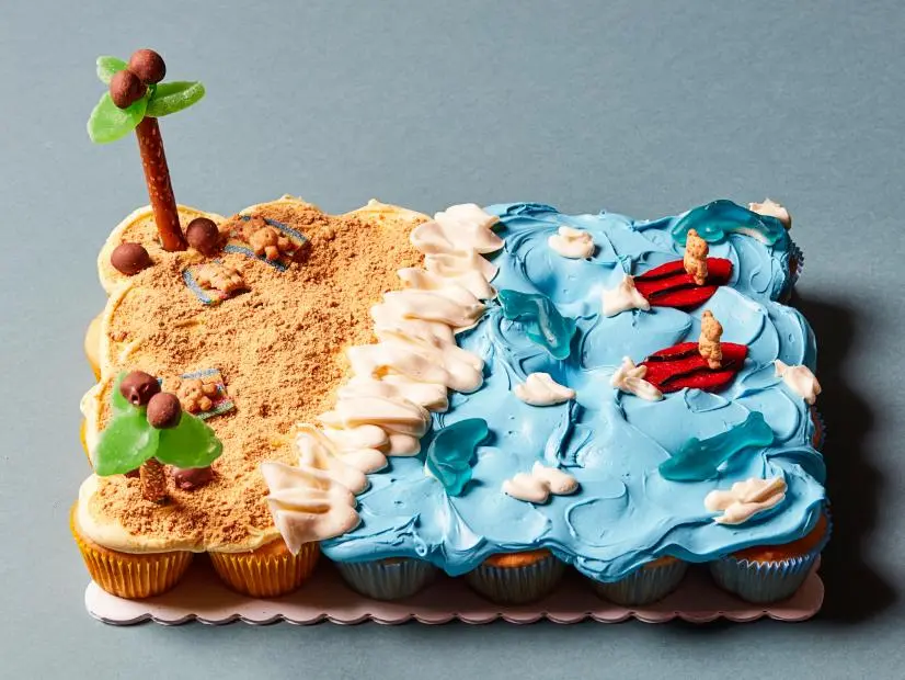 Food Network Kitchen’s Shark Beach Pull-Apart Cupcakes.