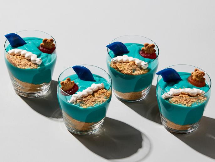 Shark Sighting Pudding Cups Recipe | Food Network Kitchen | Food Network