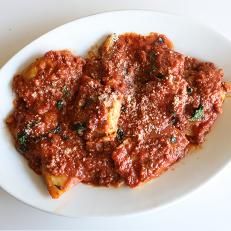 Bacchanalia's Homemade meat ravioli, as seen on Comfort Food Tour, Season 2.