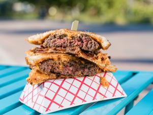 Ms. Cheezious’ Patty Melt, as seen on Comfort Food Tour, Season 2.