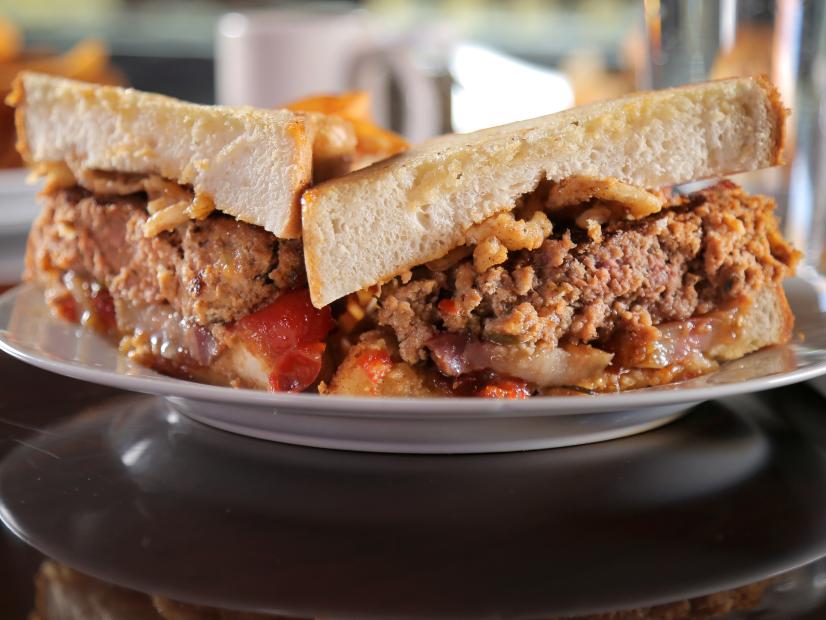 The Meatloaf Sandwich as Served at Sweet and Savory in Wilmington, North Carolina, as seen on Diners, Drive-Ins and Dives, Season 28.