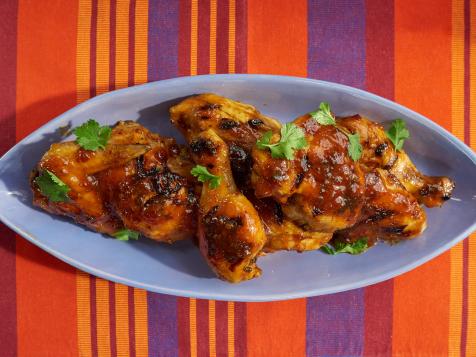 Sticky Honey-Chili Garlic Grilled Chicken with Cucumber Salad