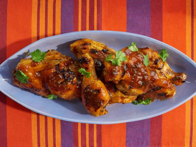 Sticky HoneyChili Garlic Grilled Chicken with Cucumber Salad Recipe