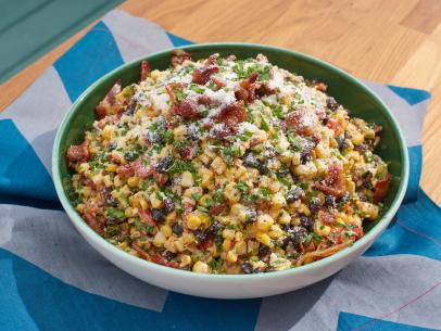 Jeff Mauro makes Grilled Mexican Street Corn Salad, as seen on The Kitchen, Season 17.
