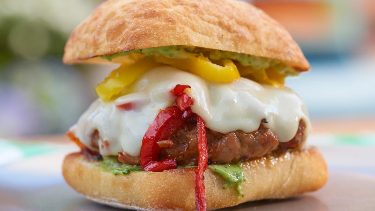 Sausage and Pepper Burger
