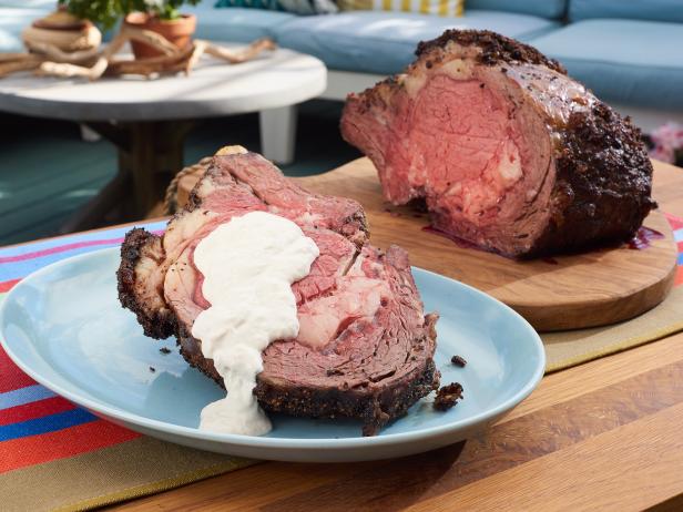 Sunny's Grilled Brewed Awakening Rib Roast with Sunny's 1-2-3 Horseradish Sauce image