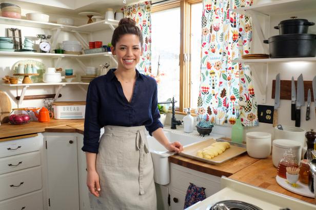 Host Molly Yeh prepares her Challah Bread, as seen on Girl Meets Farm, Season 1.