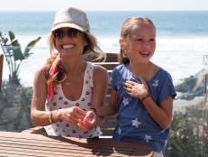 Behind the scenes with Giada De Laurantiis and her daughter Jade, as seen on Giada on the Beach, Season 1.
