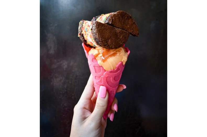 Paul Kim and Ken Lo started off slinging handcrafted ice cream out of a smart cart at outdoor markets, eventually opening this edgy ice cream parlor on Manhattanâ  s Lower East Side in the summer of 2015. They have since joined the ranks of NYCâ  s most-experimental ice cream innovators, offering a constantly rotating array of bold flavor combinations. One of the debut combinations, Mahjong, merged Chinese and Belgian staples with a mix of  jasmine tea, white peach and lambic in a refreshing sorbet. Another seasonal option, the cheeky pumpkin-free PSL, blends autumn-inspired pecan, sorghum and latte toffee.