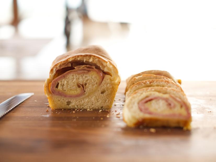 Close-up of Ham and Cheese Loaf, as seen on The Pioneer Woman, Season 19.