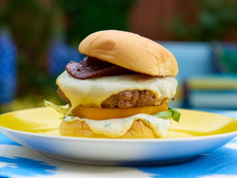 Geoffrey Zakarian makes a "P-L-T" Summer Burger, as seen on Food Network's The Kitchen