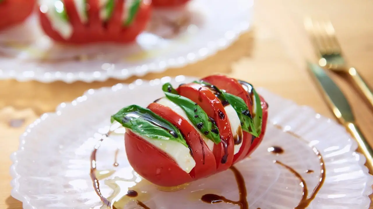 Hasselback Tomato Caprese