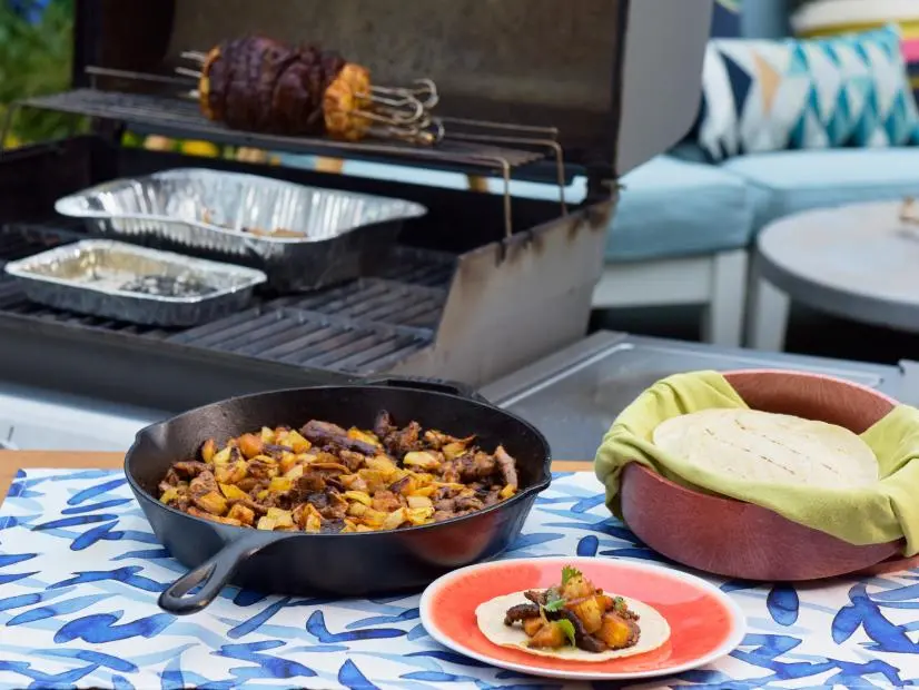 Jeff Mauro makes Charred Tacos al Pastor, as seen on Food Network's The Kitchen