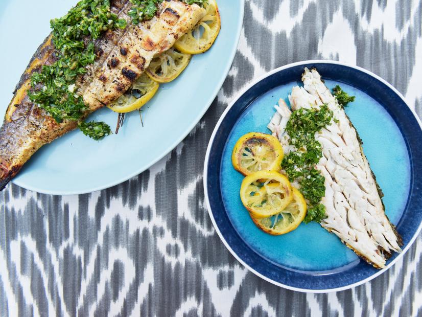 Geoffrey Zakarian makes a Grilled Whole Branzino, as seen on Food Network's The Kitchen