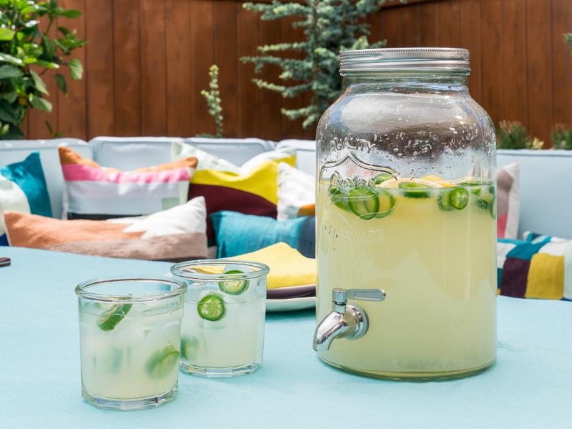 Jeff  Mauro's dish Jalape–o Infused Lemonade, during the No-Fail Party Prep with Lowe's integration, as seen on The Kitchen, Season 17.