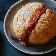 Meatball Stuffed Pasta Brain