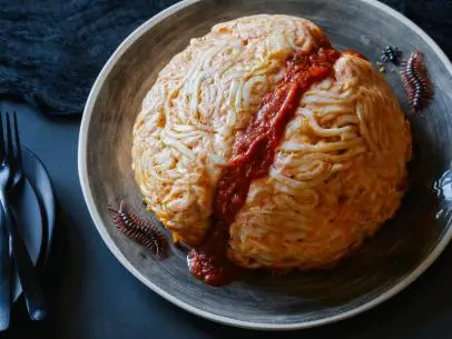 Meatball Stuffed Pasta Brain