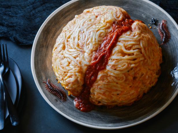Meatball-Stuffed Pasta Brain Recipe | Food Network Kitchen | Food Network