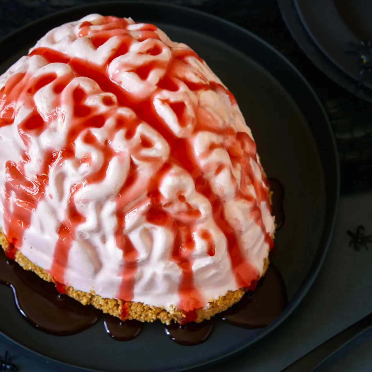 No-Bake Strawberry Cheesecake Brain-image
