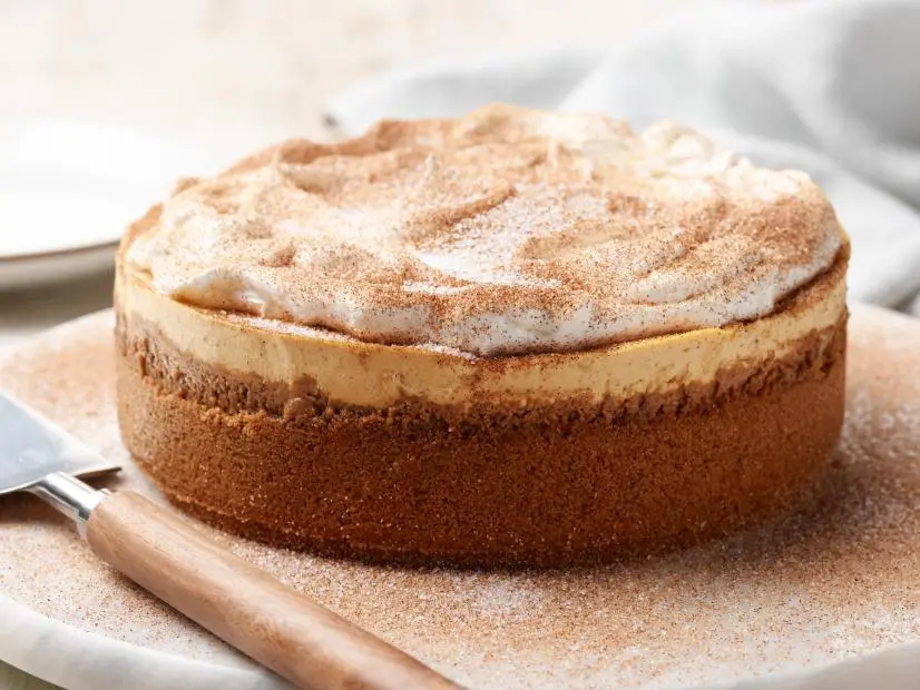 Food Network Kitchen’s Instant Pot Pumpkin Cheesecake for NEW FNK, as seen on Food Network.
